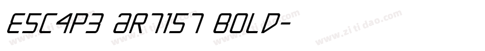 Escape Artist Bold字体转换